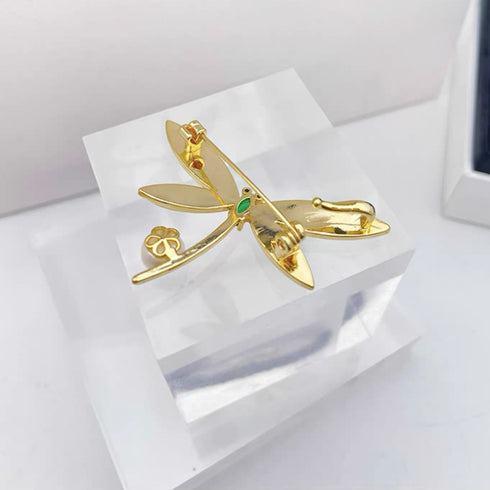 Dragonfly Pearl Brooch